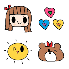 (Various emoji 650adult cute simple)