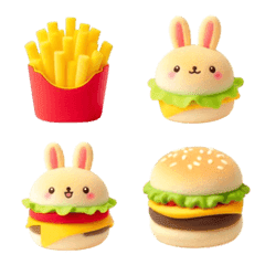 Rabbit Hamburger Emoji