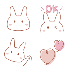 emoji of rabbit with various expressions