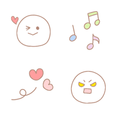 Simple, loose and cute emoji