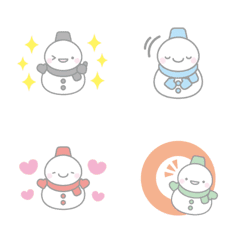 2: Colorful snowman full body emoji