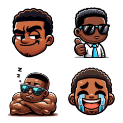 Expressive Black Guy Emojis