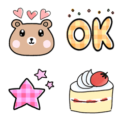 Adorable bear illustration emoji