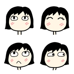 อิโมจิไลน์ Emoji of girl's faces