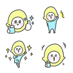 Happy lemon man and Soda emoji