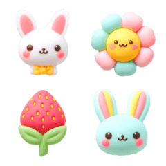 Rabbit Colorful Emoji 6