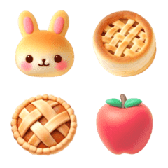 Rabbit Apple Pie Emoji