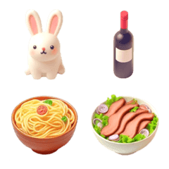 Rabbit Pasta Emoji