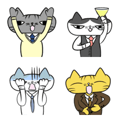 Dressed up cats cute animation Emoji
