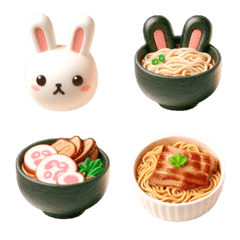 Rabbit Ramen Emoji