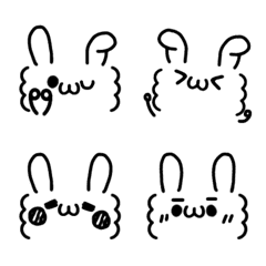 Kawaii Kaomoji Emoji basic ver rabbit
