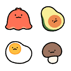 Soft and cute food emoji