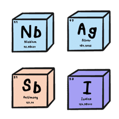 元素周期表（原子序数 41-80）