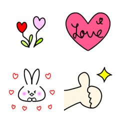 end of sentence cute rabbit emoji