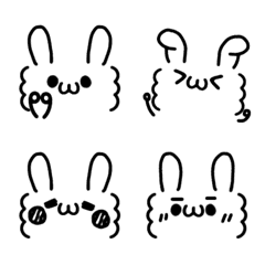 Kawaii Kaomoji Emoji rabbit animation