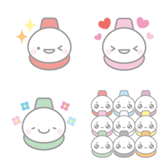 [various]Colorful snowman face emoji