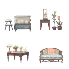 kawaii! Retro furniture/emoji