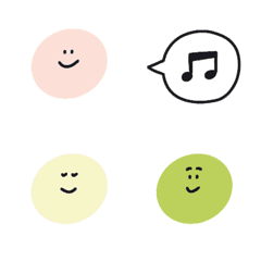 circle face emoji mini stamp
