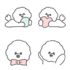 simple bichon frise emoji 3
