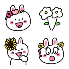 Cute healing rabbit 9 Full of flowers