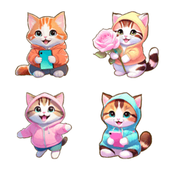 Hoodie Kitten Emoji [Anime 2]