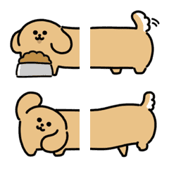 Connected miniature dachshund emoji
