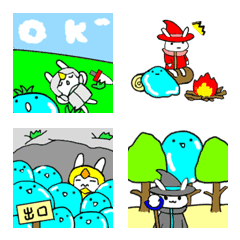 Rabbit and slime emoji