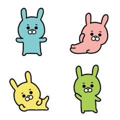 colorful rabbits Sticker for everyday