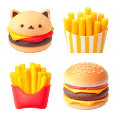 Cat Hamburger Emoji 2