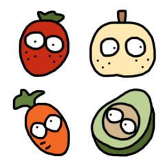 mefor emoji. big eyes fruit &vegetable