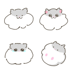 cute and kind djungarian hamster emoji