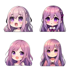 Olivia, a cute girl with purple hair
