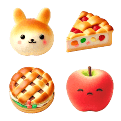 Rabbit Apple Pie Emoji 2