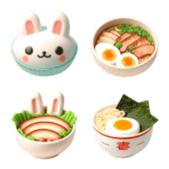 Rabbit Ramen Emoji 2