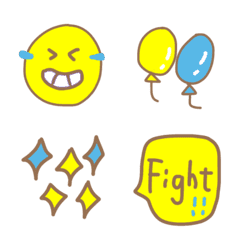 yellow and blue Emoji