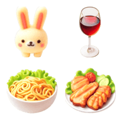 Rabbit Pasta Emoji 2