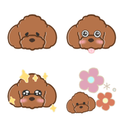 Dog cute toy poodle emoji