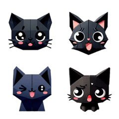 กระดาษพับ - แมวสีดำน่ารัก