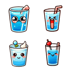Emoji Section - Cute Glass of Water