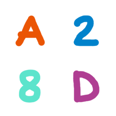 cute color free  Letter Number emoji