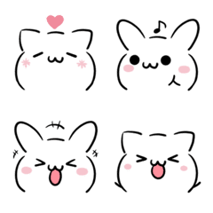Move Emoji of cats & rabbits3