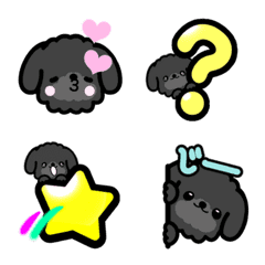 love black poodle moving emoji.