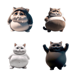 Internet celebrity chubby cat stickers