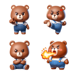 Emoji  Cute Bear : Hot Head