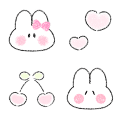 Very cute lovely rabbit emoji from Cocoa