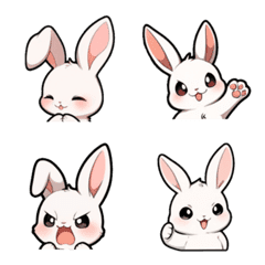 Super simple rabbit emoticon 2