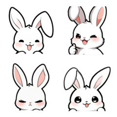 Super simple rabbit emoticon 1