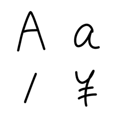 シンプルなアルファベット数字記号