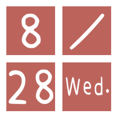 萬用日曆✪紅色-手寫風-可愛字體-大字實用
