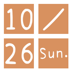 萬用日曆✪橘色-手寫風-可愛字體-大字實用